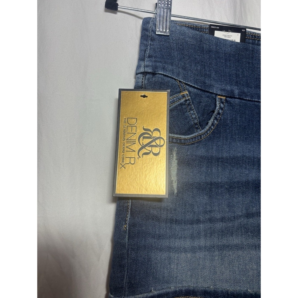 NEW Womens Rock‎ & Republic Denim RX Fever Pull-On Jean Shorts. Size 4 NWT M8 - Picture 2 of 6